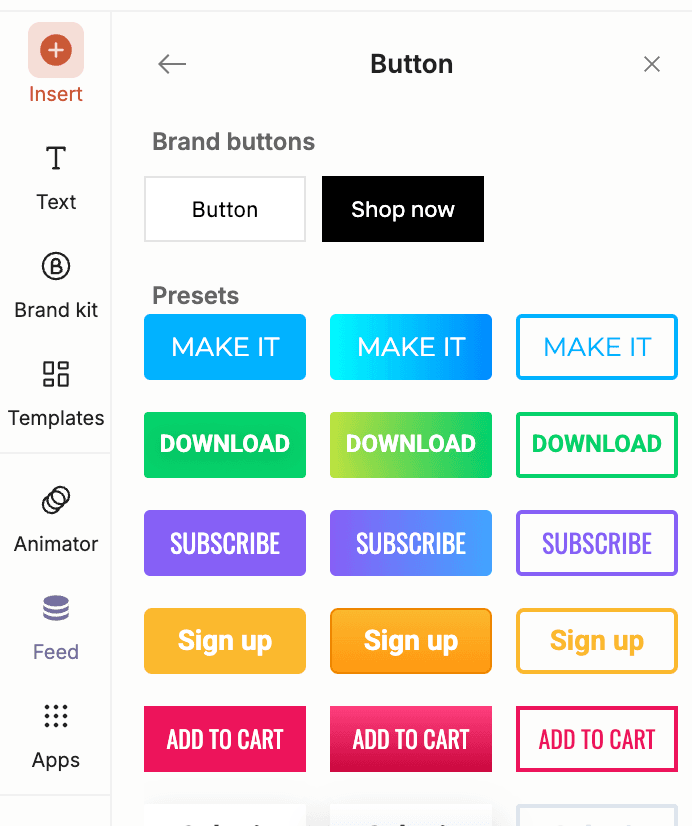 brand buttons